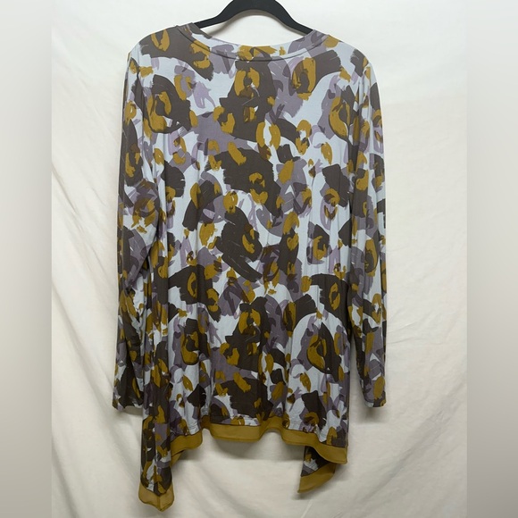 LOGO Lori Goldstein‎ Cardigan Printed Button-Front Knit - Picture 6 of 9